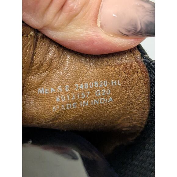 Frye Sawyer Chelsea 80820 Mens Black Leather Slip On Chelsea Boots Size 8 - Picture 6 of 10